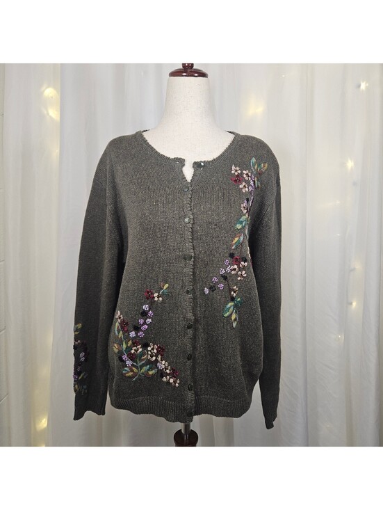 Tiara International Sweaters - Vintage Tiara International cardigan sweater size large